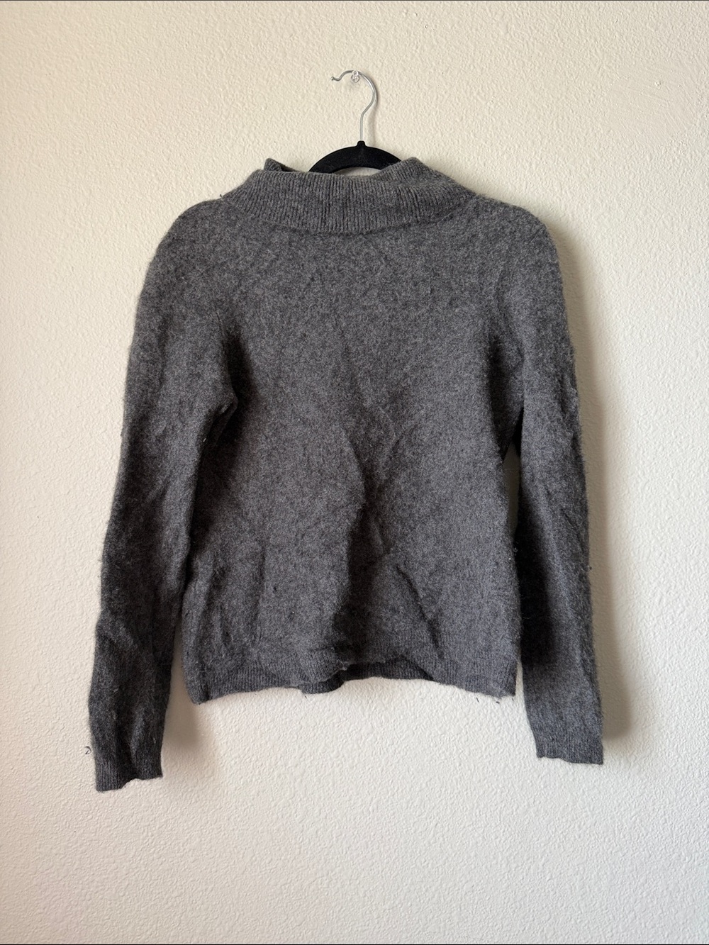 Charter Club Heather Gray Mock Neck Sweater
